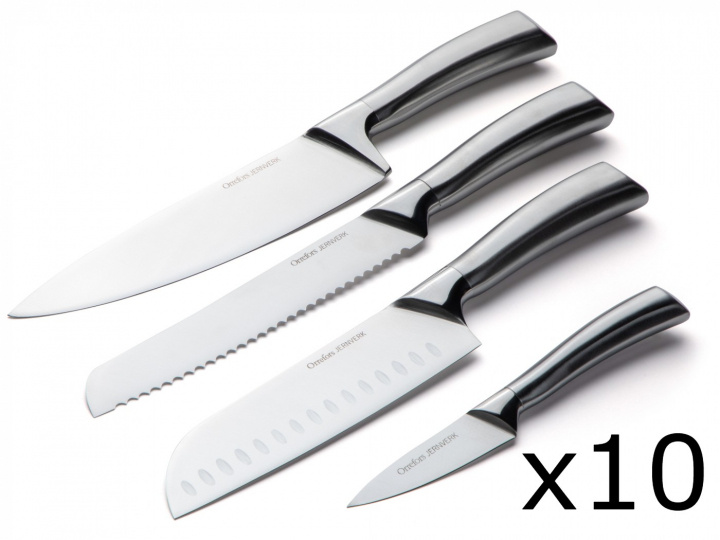 Orrefors Jernverk Knivset 4 knivar, Stål, 10-pack i gruppen HJEM, HUS & HAVE / Køkkenredskaber / Køkkenknive & Knivslibemaskiner hos TP E-commerce Nordic AB (38-96495-PKT10)
