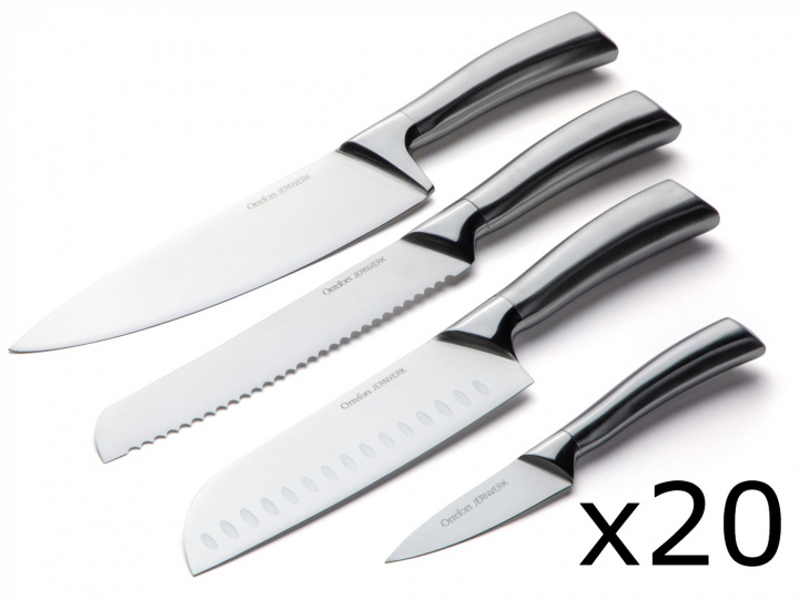 Orrefors Jernverk Knivset 4 knivar, Stål, 20-pack i gruppen HJEM, HUS & HAVE / Køkkenredskaber / Køkkenknive & Knivslibemaskiner hos TP E-commerce Nordic AB (38-96495-PKT20)