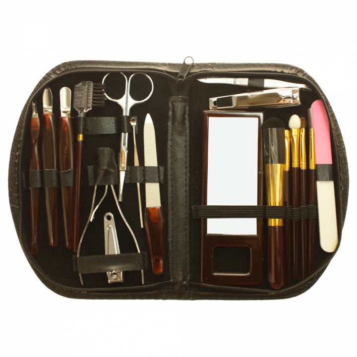 Wellys manicuresæt 18 dele, sort i gruppen SKØNHED & HELSE / Manicure / pedicure / Negle kit hos TP E-commerce Nordic AB (38-96586)