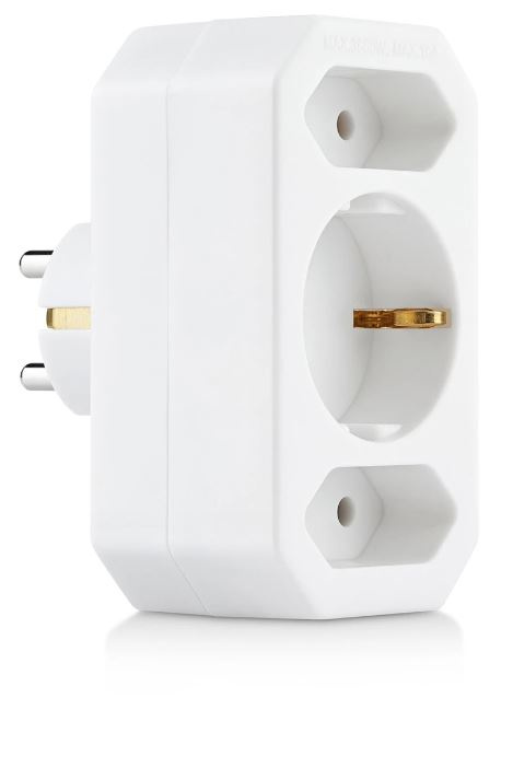 Forgreningsstik med tre stikkontakter i gruppen HJEM, HUS & HAVE / Elektricitet & Belysning / Stikdåse hos TP E-commerce Nordic AB (38-96841)