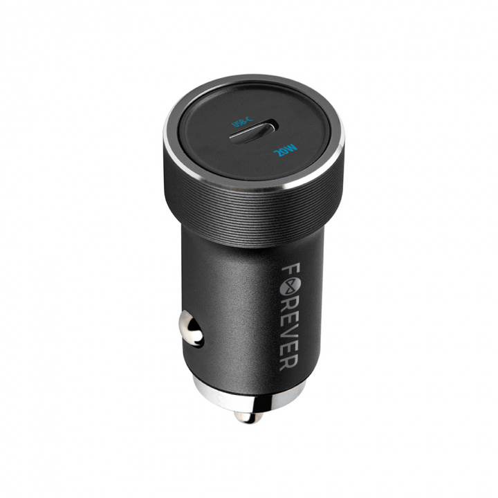 Forever CC-06 PD QC biloplader 1x USB-C 20W, sort i gruppen SMARTPHONES & TABLETS / Opladere og kabler / Bilopladere / Bilopladere Type C hos TP E-commerce Nordic AB (38-96938)