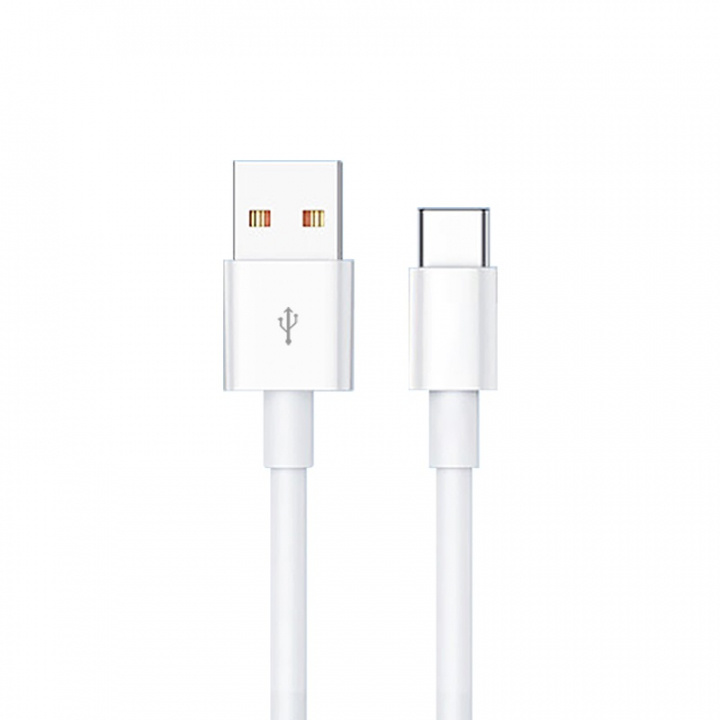 USB till USB-C-kabel 1 m, Vit i gruppen SMARTPHONES & TABLETS / Opladere og kabler / Kabler / Kabler Type C hos TP E-commerce Nordic AB (38-96973)