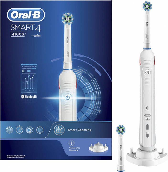 Oral-B Smart 4 4100S i gruppen SKØNHED & HELSE / Oral pleje / Elektriske tandbørster hos TP E-commerce Nordic AB (38-96996)
