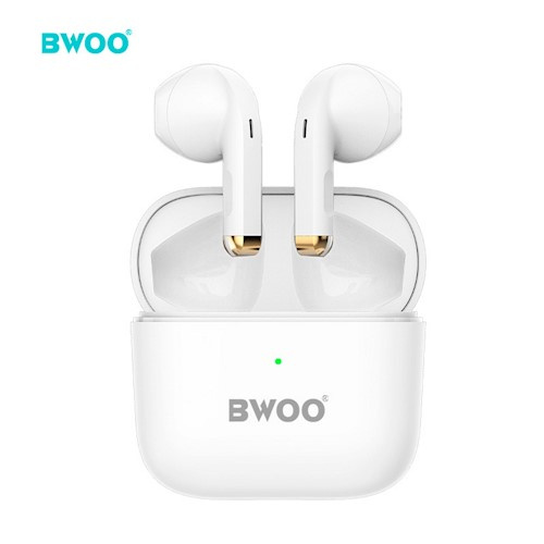 BWOO Bluetooth hörlurar TWS BW66, Vit i gruppen HJEMMEELEKTRONIK / Lyd & billede / Hovedtelefoner & Tilbehør / Hovedtelefoner hos TP E-commerce Nordic AB (38-97010)