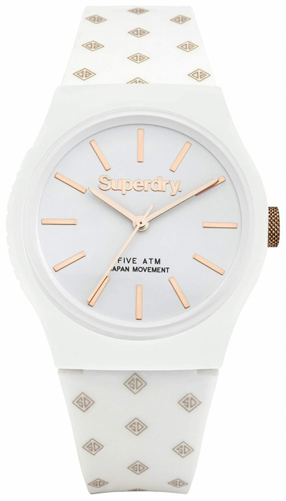 Superdry SDSYG166WRG - Klocka 38 mm med 5 bar vattentäthet, Vit/Guld i gruppen SPORT, FRITID & HOBBY / Accessories / Øvrige accessories hos TP E-commerce Nordic AB (38-97033)