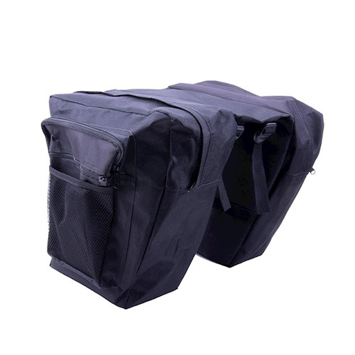 Forever Outdoor Dobbelt cykeltaske til bagagebærer, sort i gruppen SPORT, FRITID & HOBBY / Sportsudstyr / Cykel tilbehør / Øvrigt cykel tilbehør hos TP E-commerce Nordic AB (38-97120)