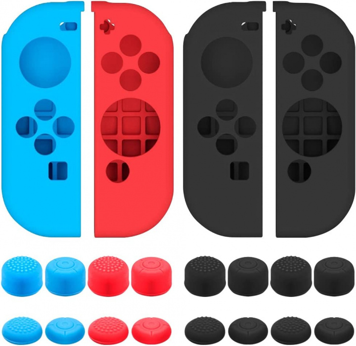 Silikonebetræk og greb til Joy-Con, 2-pak i gruppen HJEMMEELEKTRONIK / Spilkonsoller og tilbehør / Nintendo Switch / Tilbehør hos TP E-commerce Nordic AB (38-97420)