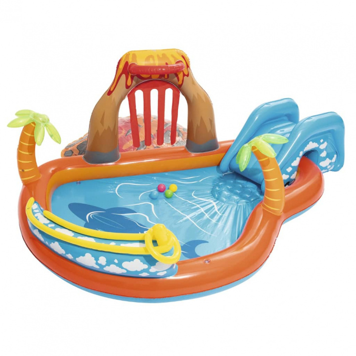Bestway Lava Lagoon Legecenter med børnebassin 265x265x104 cm i gruppen LEGETØJ, BØRN & BABY / Udeleg & Sport / Vandleg, bad og strand hos TP E-commerce Nordic AB (38-97476)