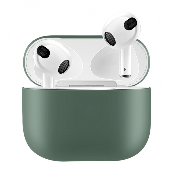 Silikoneskal til Airpods 3, mørkegrøn i gruppen HJEMMEELEKTRONIK / Lyd & billede / Hovedtelefoner & Tilbehør / Tilbehør hos TP E-commerce Nordic AB (38-97509)