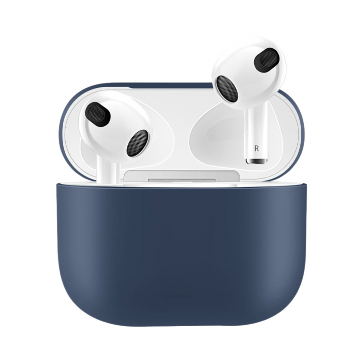 Silikoneskal til Airpods 3, mørkeblå i gruppen HJEMMEELEKTRONIK / Lyd & billede / Hovedtelefoner & Tilbehør / Tilbehør hos TP E-commerce Nordic AB (38-97510)