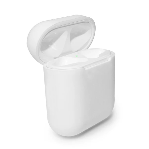 Fodral i mjuk silikon till Apple Airpods, Vit/transparet i gruppen HJEMMEELEKTRONIK / Lyd & billede / Hovedtelefoner & Tilbehør / Tilbehør hos TP E-commerce Nordic AB (38-97586)