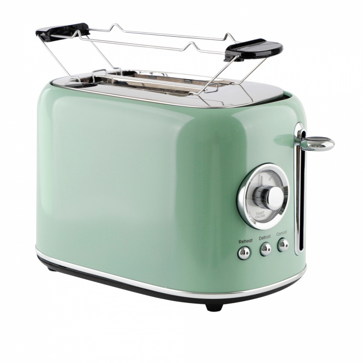 Emerio TO-133281 Brödrost Retro, Grön i gruppen HJEM, HUS & HAVE / Husholdningsapparater / Brødristere & Sandwich Makers / Brødristere hos TP E-commerce Nordic AB (38-97689)