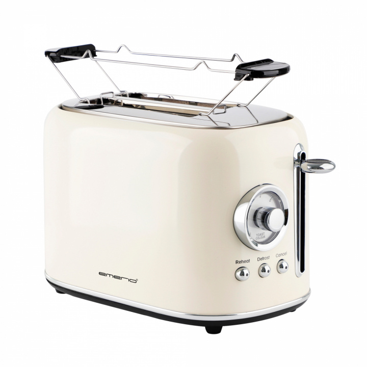Emerio TO-133281.1 Brödrost Retro, Beige i gruppen HJEM, HUS & HAVE / Husholdningsapparater / Brødristere & Sandwich Makers / Brødristere hos TP E-commerce Nordic AB (38-97690)