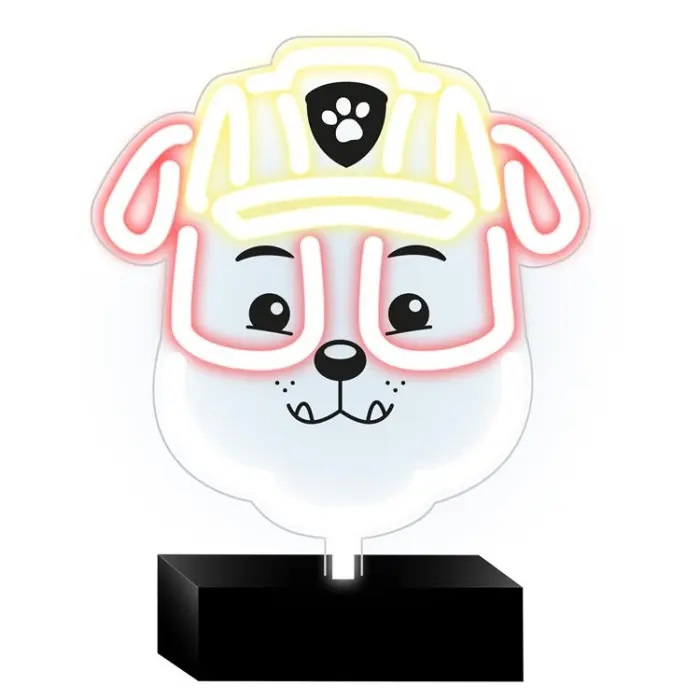 Paw Patrol Bordslampa med Neon LED, Rubble i gruppen LEGETØJ, BØRN & BABY / Børneværelse / Belysning til børn / Bordlamper hos TP E-commerce Nordic AB (38-97713)