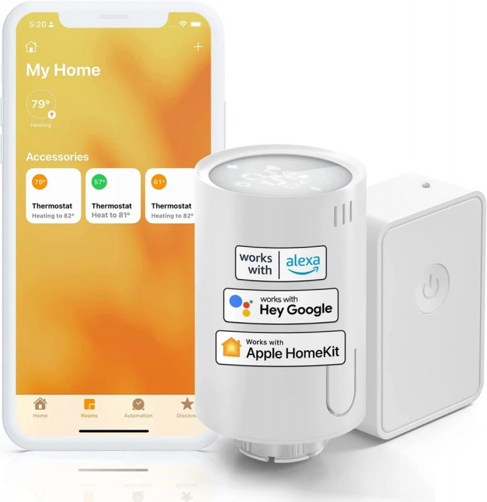 Meross Smart Termostatisk Ventil Startsæt i gruppen HJEM, HUS & HAVE / Ventilator & Klima apparater / Radiatorer hos TP E-commerce Nordic AB (38-98085)