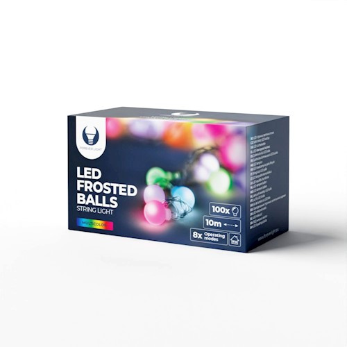 LED-Slinga 10m, 230V, 100st LED-bollar, Flerfärgad i gruppen HJEMMEELEKTRONIK / Lys / LED-kæder hos TP E-commerce Nordic AB (38-98123)