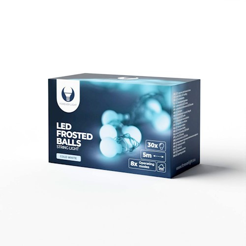 LED loop 5m, 230V, 30stk LED kugler, Cool white i gruppen HJEMMEELEKTRONIK / Lys / LED-kæder hos TP E-commerce Nordic AB (38-98130)