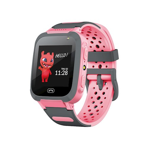 Maxlife Smartwatch med silikonarmband för barn, Rosa - 2G i gruppen SPORT, FRITID & HOBBY / Smartwatch & Aktivitetsmåler / Smartwatch til børn hos TP E-commerce Nordic AB (38-98142)