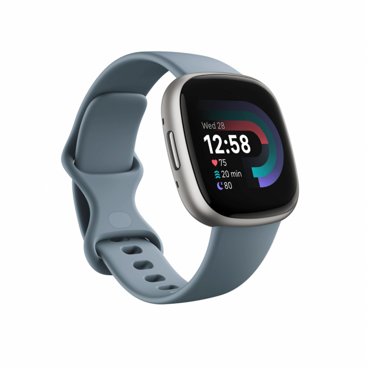 Fitbit Versa 4 Blue/Platinum i gruppen SPORT, FRITID & HOBBY / Smartwatch & Aktivitetsmåler / Smartwatches hos TP E-commerce Nordic AB (38-98155)