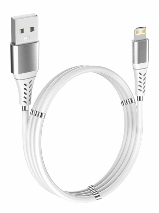 GadgetMonster Magnetisk lynopladningskabel, 2,4A, 1 m i gruppen SMARTPHONES & TABLETS / Opladere og kabler / Kabler / Kabler Lightning hos TP E-commerce Nordic AB (38-98432)