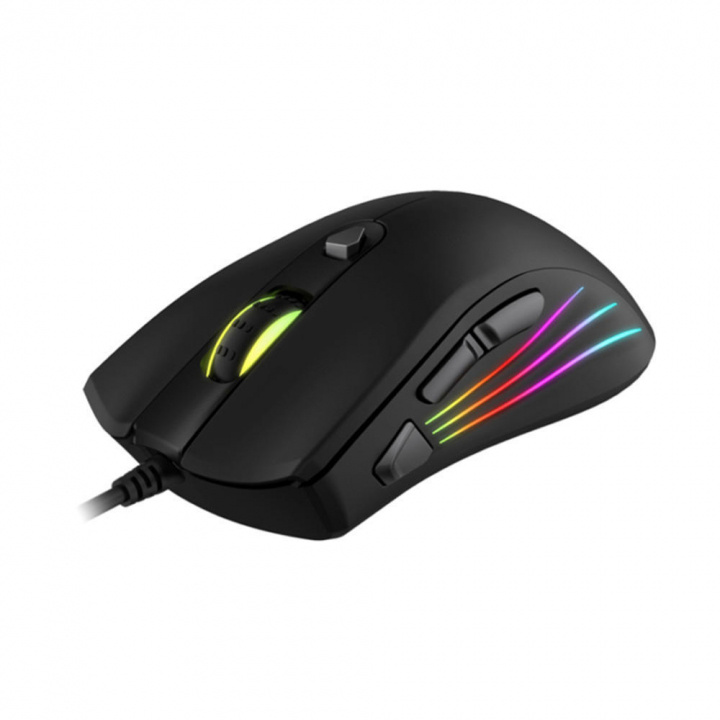 Havit MS1002 Programmerbar RGB-gamingmus 3200DPI med 7 knapper i gruppen COMPUTERTILBEHØR / GAMING / Mus hos TP E-commerce Nordic AB (38-98462)