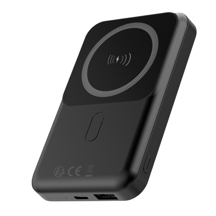Forever MATB-100 Powerbank med trådløs opladning, PD QC 22,5W 10000 mAh, Sort i gruppen SMARTPHONES & TABLETS / Opladere og kabler / Powerbanks hos TP E-commerce Nordic AB (38-98553)