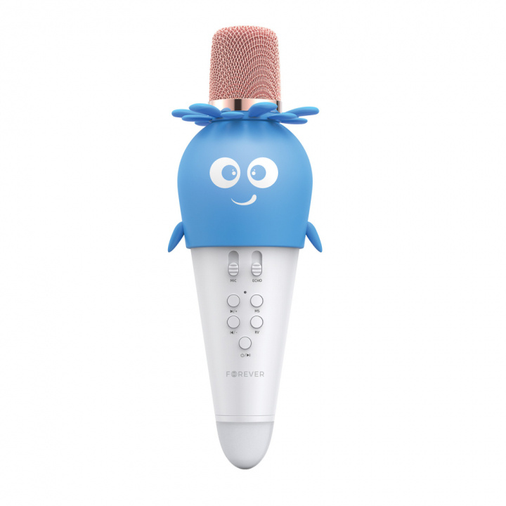 Forever AMS-200 Bluetooth-karaokemikrofon med højttaler, blå i gruppen HJEMMEELEKTRONIK / Lyd & billede / Håndholdte mikrofoner hos TP E-commerce Nordic AB (38-98554)
