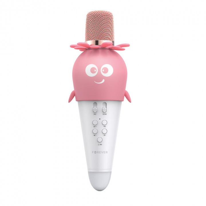 Forever AMS-200 Bluetooth microphone with speaker, Pink i gruppen HJEMMEELEKTRONIK / Lyd & billede / Håndholdte mikrofoner hos TP E-commerce Nordic AB (38-98555)