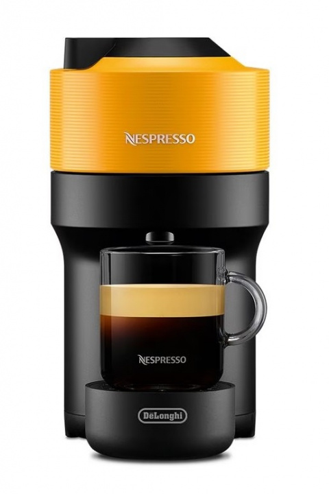 Nespresso Vertuo Pop Kaffemaskin av DeLonghi, Gul i gruppen HJEM, HUS & HAVE / Husholdningsapparater / Kaffe og espresso / Espressomaskiner hos TP E-commerce Nordic AB (38-98560)