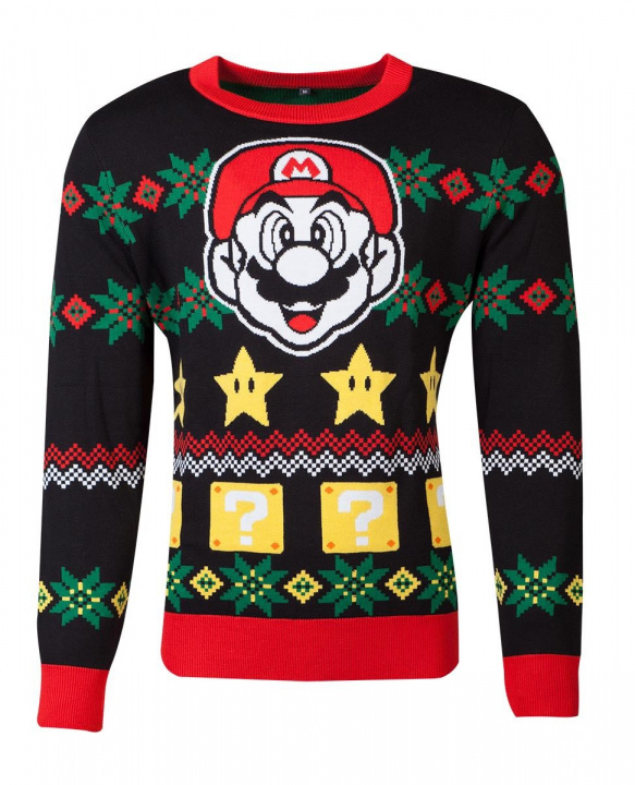 Difuzed Super Mario Stickad Jultröja Unisex, S i gruppen SPORT, FRITID & HOBBY / Accessories / T-shirts hos TP E-commerce Nordic AB (38-98634)