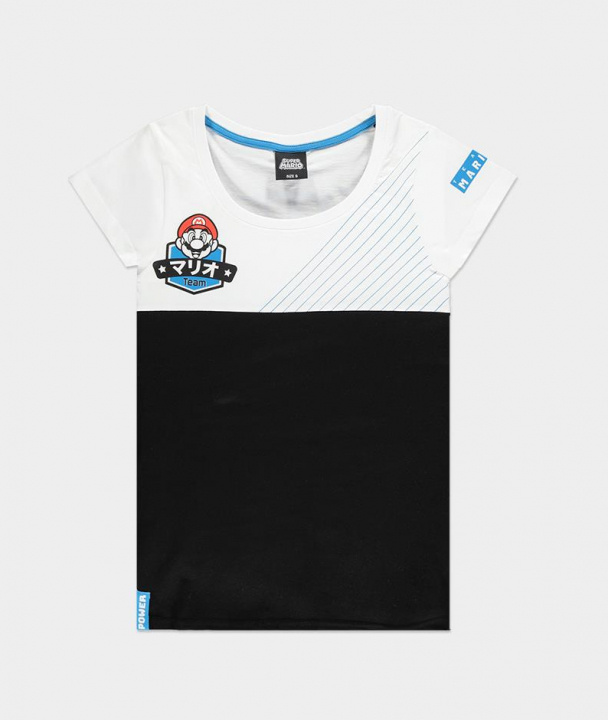Team Mario - Dam T-Shirt, S i gruppen HJEMMEELEKTRONIK / Spilkonsoller og tilbehør / Øvrige spil hos TP E-commerce Nordic AB (38-98666)