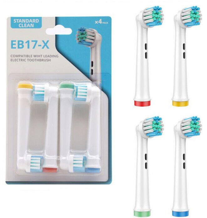 Extra tandborsthuvuden till Oral-B eltandborstar, 4-pack i gruppen SKØNHED & HELSE / Oral pleje / Tilbehør til elektriske tandbørster hos TP E-commerce Nordic AB (38-98762)