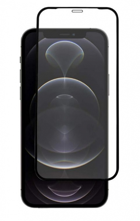 Skärmskydd i härdat glas till iPhone 12 Pro Max, Svart kant i gruppen SMARTPHONES & TABLETS / Mobil Beskyttelse / Apple / iPhone 12 Pro / Skærmbeskyttelse hos TP E-commerce Nordic AB (38-98781)