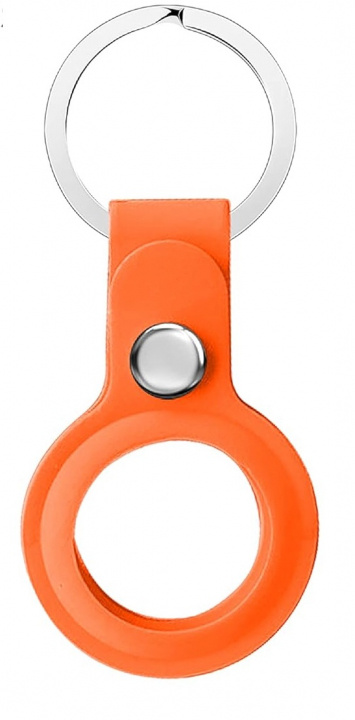 Silikon-hållare till AirTag med nyckelring, Orange i gruppen SMARTPHONES & TABLETS / Øvrigt tilbehør / Andet hos TP E-commerce Nordic AB (38-98788)