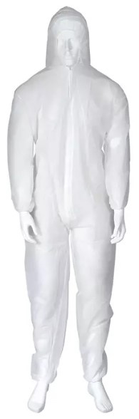 Protective Coverall - engångs overall med huva, XL, Vit i gruppen SPORT, FRITID & HOBBY / Accessories / Øvrige accessories hos TP E-commerce Nordic AB (38-98800)