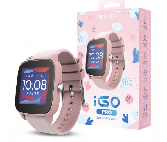 Forever iGO Pro JW-200, Smartwatch, Rosa i gruppen SPORT, FRITID & HOBBY / Smartwatch & Aktivitetsmåler / Smartwatch til børn hos TP E-commerce Nordic AB (38-99175)