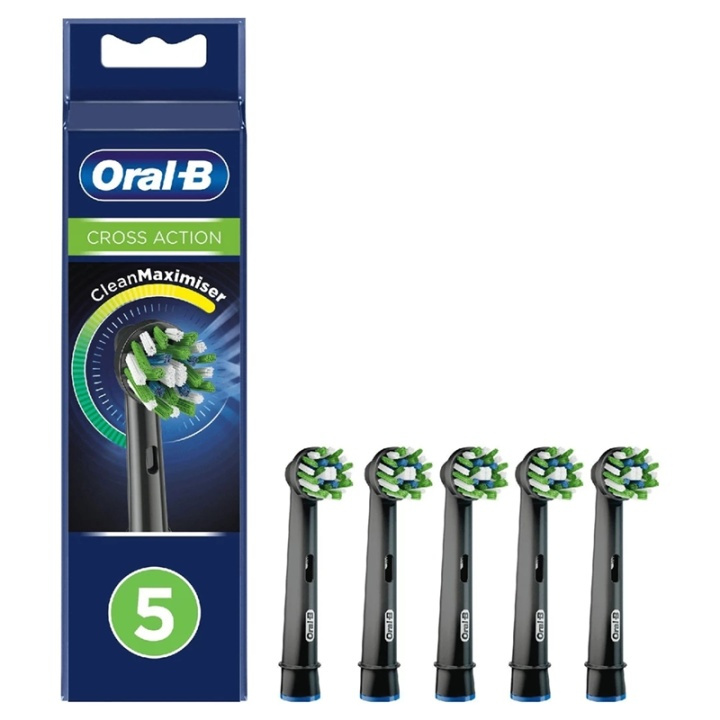 Oral-B Cross Action Svart 5-Pack i gruppen SKØNHED & HELSE / Oral pleje / Tilbehør til elektriske tandbørster hos TP E-commerce Nordic AB (38-99259)