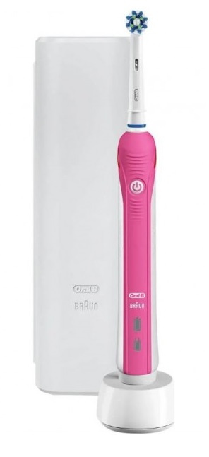 Oral-B Pro 1 750 CA Pink + Travel case i gruppen SKØNHED & HELSE / Oral pleje / Elektriske tandbørster hos TP E-commerce Nordic AB (38-99382)
