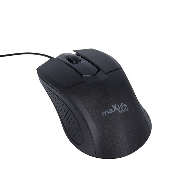 Maxlife Hjemmekontor MXHM-01 optisk mus 1000 DPI 1,2 m sort i gruppen COMPUTERTILBEHØR / Mus og tastatur / Mus / Med ledning hos TP E-commerce Nordic AB (38-99430)