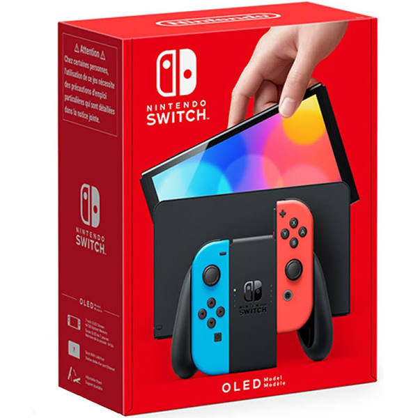 Nintendo Switch OLED - rød/blå i gruppen HJEMMEELEKTRONIK / Spilkonsoller og tilbehør / Nintendo Switch / Spilkonsoller hos TP E-commerce Nordic AB (38-99593)