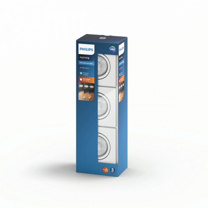 Philips Shellbark MyLiving-spotlights, 3-pak i gruppen HJEMMEELEKTRONIK / Lys / Loftslamper hos TP E-commerce Nordic AB (38-99750)