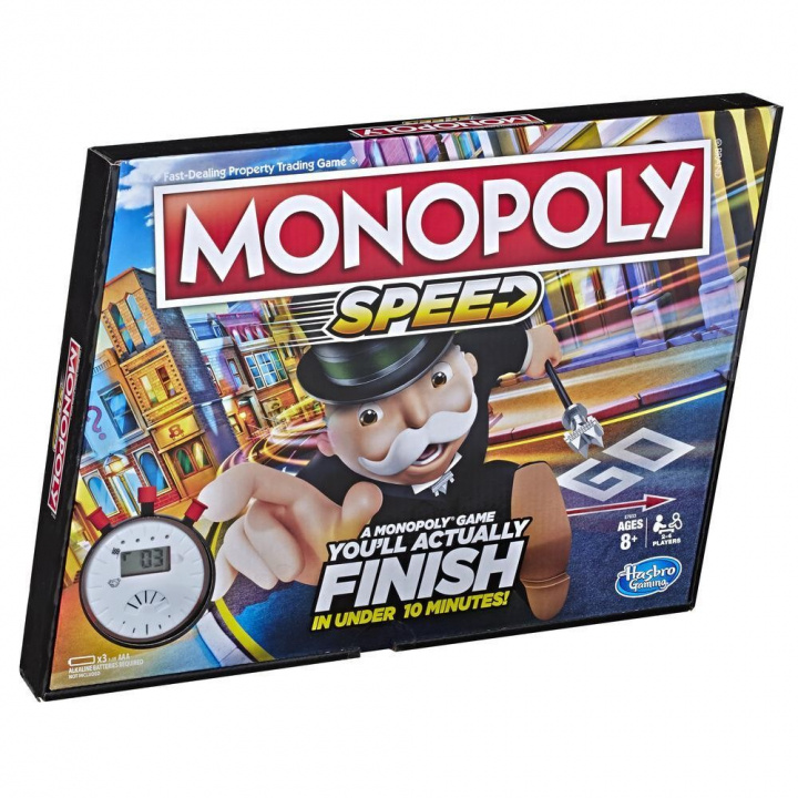 Hasbro Monopol Speed, dansk sprog i gruppen LEGETØJ, BØRN & BABY / Spil / Brætspil hos TP E-commerce Nordic AB (38-99768)