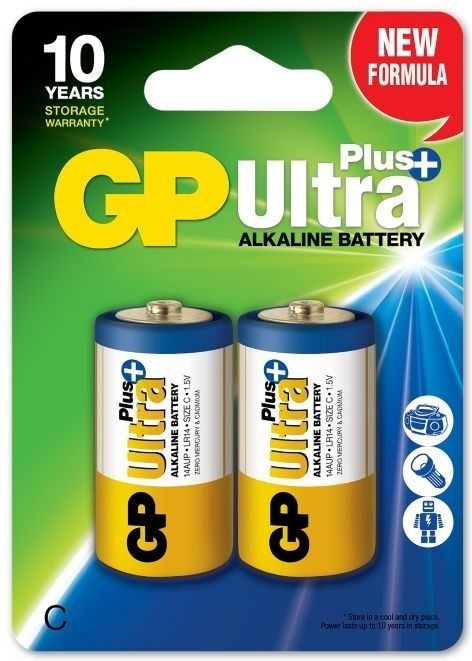 GP Ultra Plus Alkaline C batteri, 14AUP/LR14, 2-pack i gruppen HJEMMEELEKTRONIK / Batterier og opladere / Batterier / Andet hos TP E-commerce Nordic AB (38-99862)
