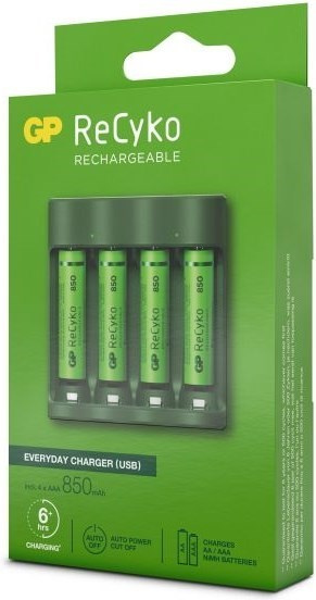 GP ReCyko batterioplader inkl. AAA-batterier i gruppen HJEMMEELEKTRONIK / Batterier og opladere / Batterioplader hos TP E-commerce Nordic AB (38-99870)