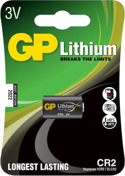 GP Lithium-batteri, CR2, 1-pak i gruppen HJEMMEELEKTRONIK / Batterier og opladere / Batterier / Andet hos TP E-commerce Nordic AB (38-99873)