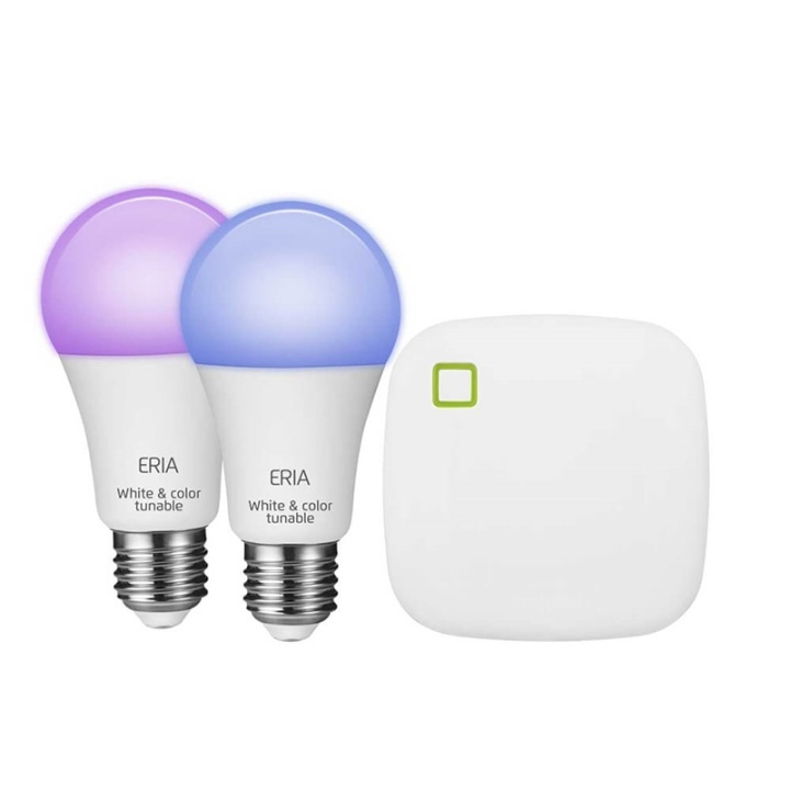 ADUROSMART Startpakke 2 E27 RGB + Bridge 16mill. farver 2200-6500k ZigBee i gruppen HJEM, HUS & HAVE / Smart hjem / Smart belysning hos TP E-commerce Nordic AB (A00016)