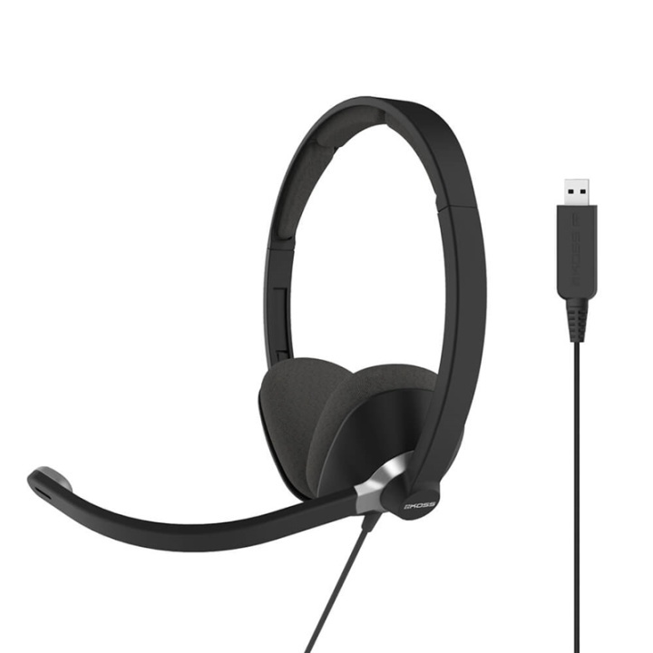 Koss Headset CS300 On-Ear USB Sort i gruppen COMPUTERTILBEHØR / Computer Tilbehør / Headset hos TP E-commerce Nordic AB (A00212)