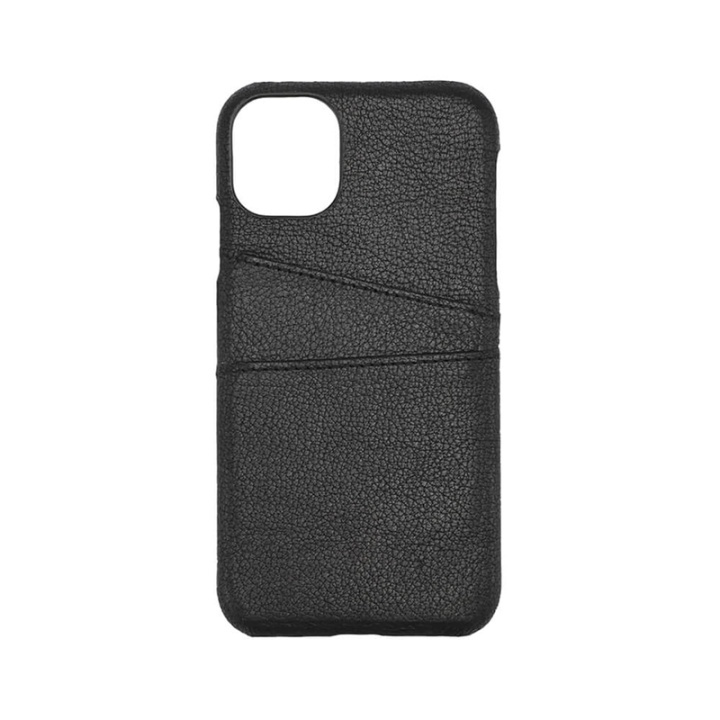 Onsala COLLECTION Mobilskal Skinn Svart iPhone 11 med Kortfack i gruppen SMARTPHONES & TABLETS / Mobil Beskyttelse / Apple / iPhone 11 / Cover hos TP E-commerce Nordic AB (A00286)