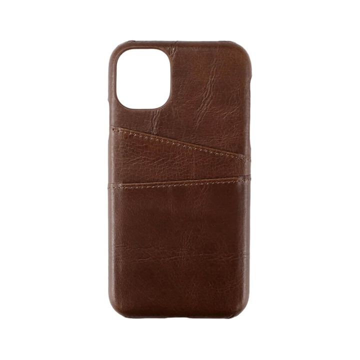 Onsala COLLECTION Mobilskal Skinn Brun iPhone 11 med Kortfack i gruppen SMARTPHONES & TABLETS / Mobil Beskyttelse / Apple / iPhone 11 / Cover hos TP E-commerce Nordic AB (A00287)