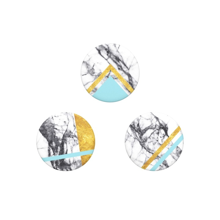 POPSOCKETS White Marble Glam Aftagelige MINI Grip 3-pak i gruppen SMARTPHONES & TABLETS / Øvrigt tilbehør / Popsockets hos TP E-commerce Nordic AB (A00348)